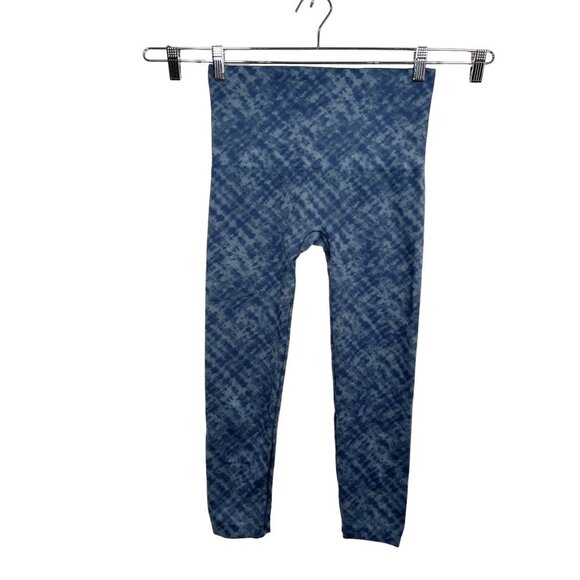 Spanx Blue Tie Dye Look at me now High Wiasted Seamless cropped Legging sz 1X - Picture 3 of 8